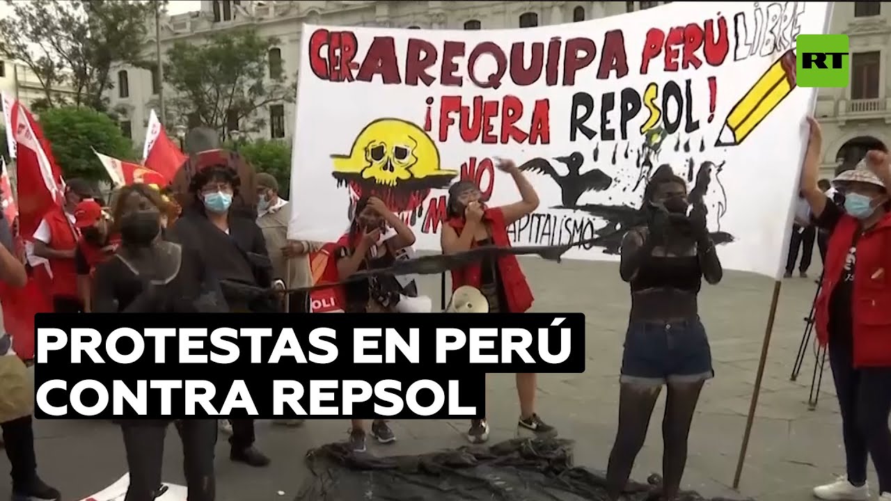 Protestas en Perú contra Repsol por derrame de petróleo