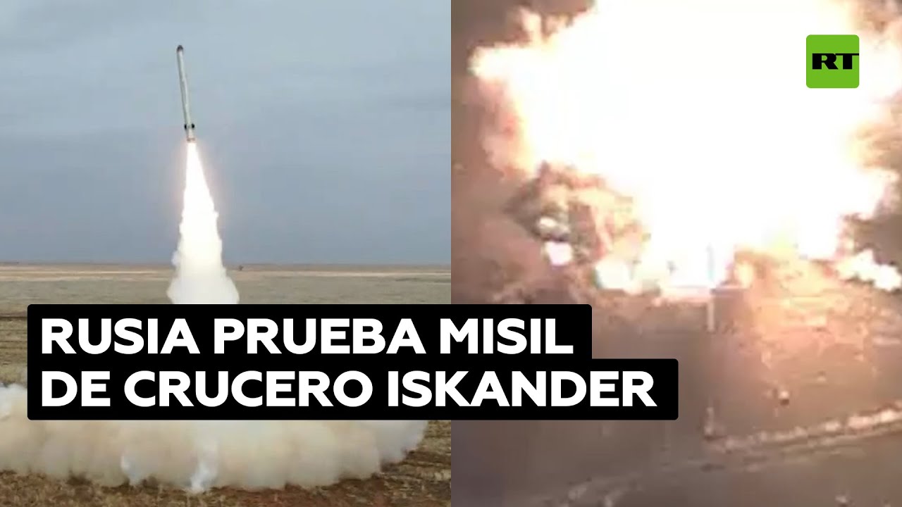 Imágenes de una prueba del misil de crucero Iskander durante ejercicios militares rusos