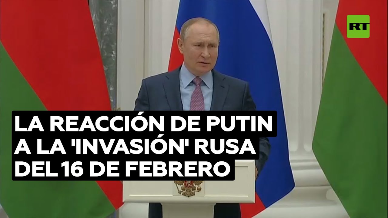 Putin cuenta cómo sobrevivió a la 'invasión' rusa de Ucrania el 16 de febrero