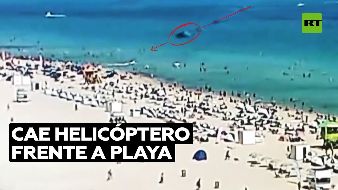 Un helicóptero se estrella frente a una playa en Florida