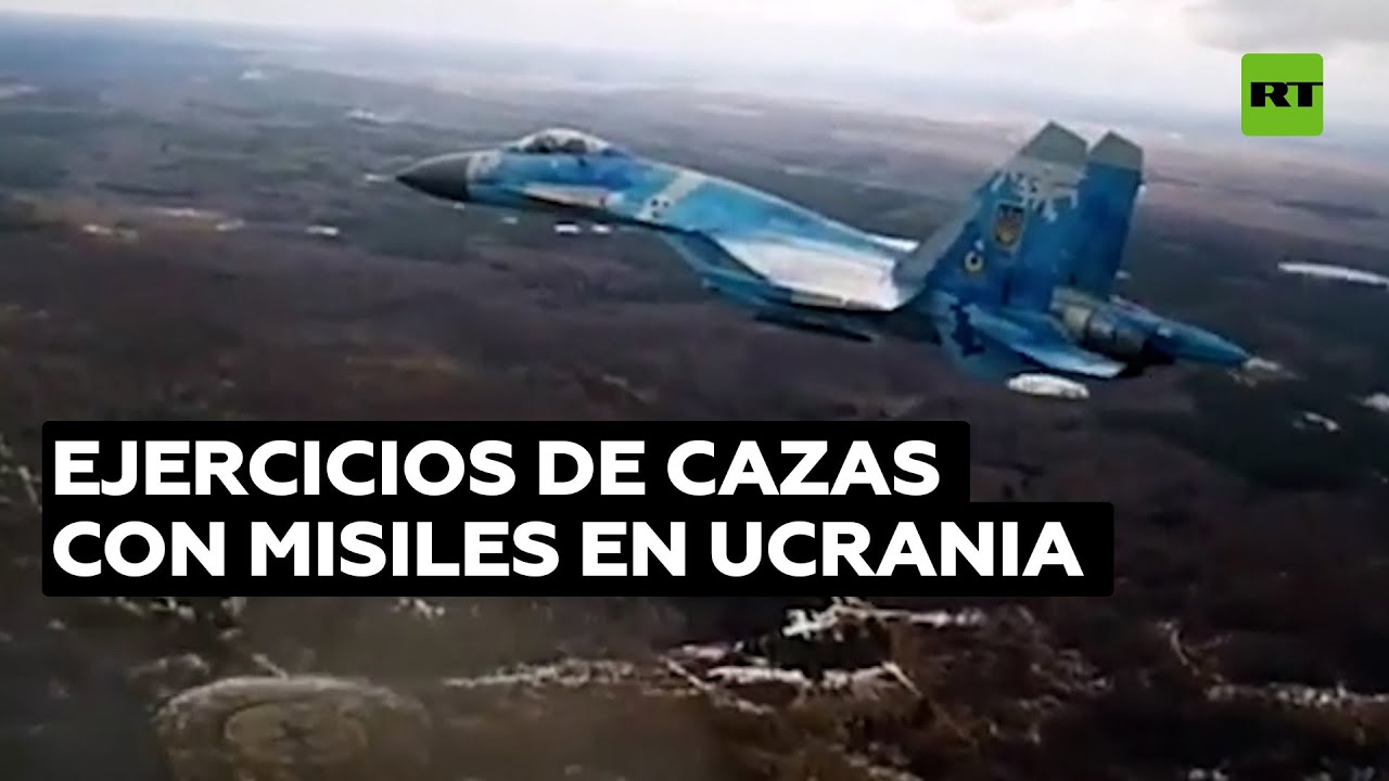 Cazas bombardean tanques durante ejercicios de la Fuerza Aérea ucraniana