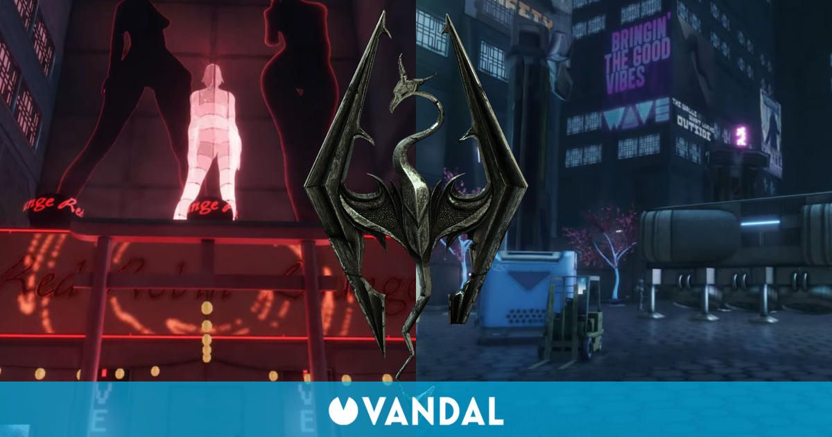 Skyrim Special Edition recibe un llamativo mod ambientado en una ciudad futurista