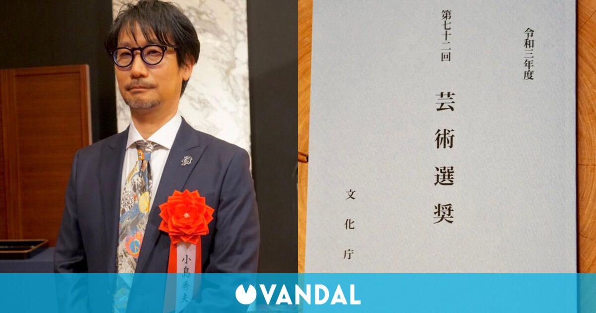 Hideo Kojima celebra su reciente premio de bellas artes otorgado por su trayectoria
