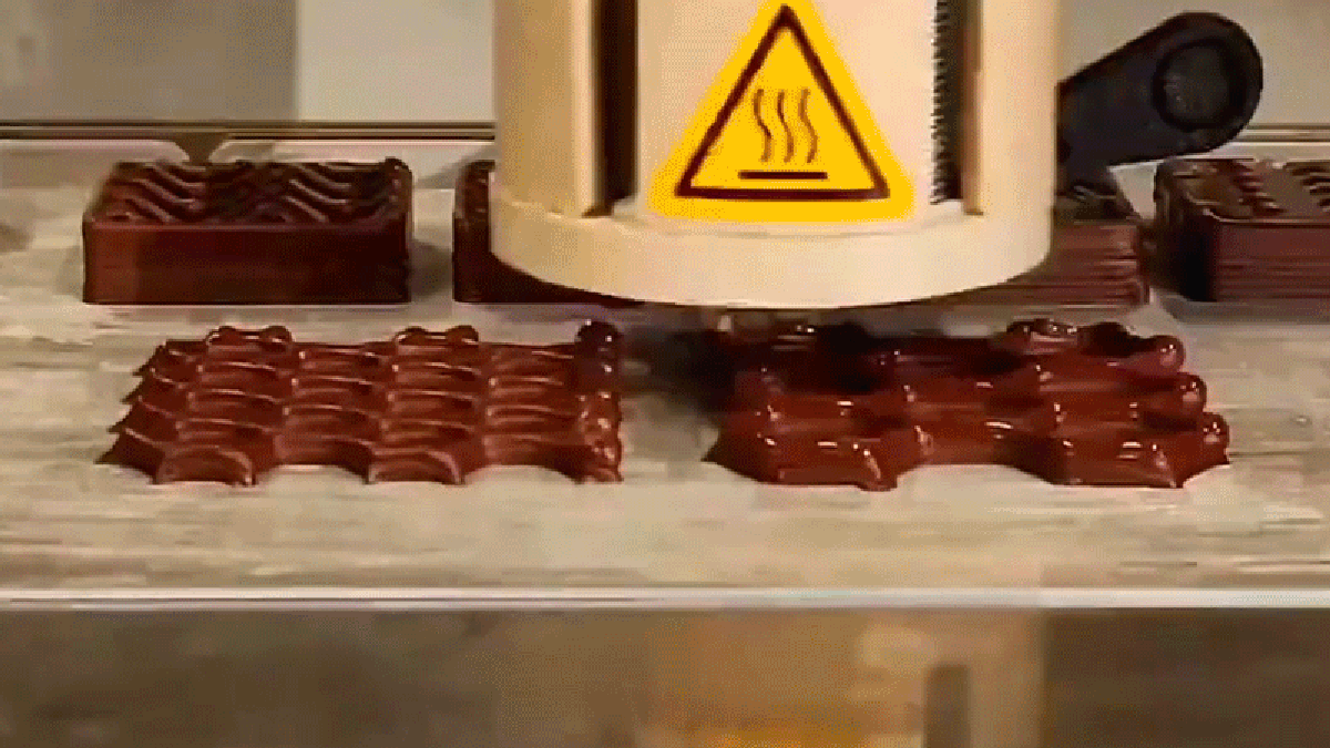 Crean un chocolate más crujiente usando impresoras 3D