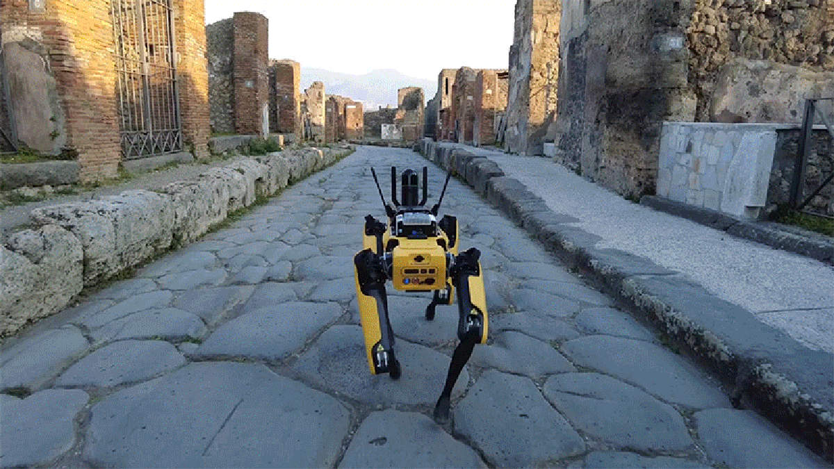 Spot, el perro robot, ahora guarda Pompeya