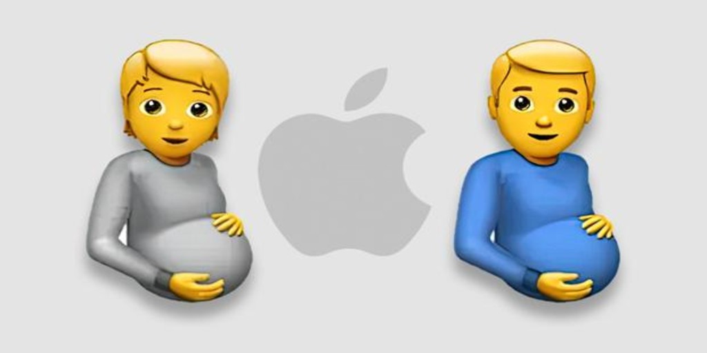 Polémica por los nuevos emoticonos de género neutro en iPhone, que incluye a hombres embarazados