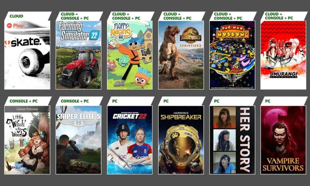 Xbox Game Pass suma 12 nuevos títulos