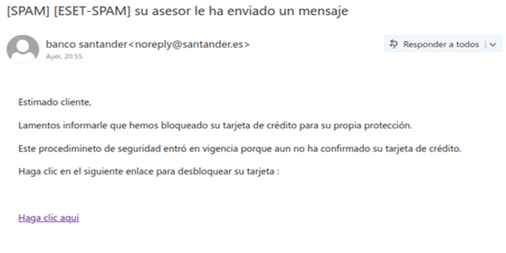 Si eres cliente del Santander o del BBVA, ten cuidado con este correo: así intentan robarte