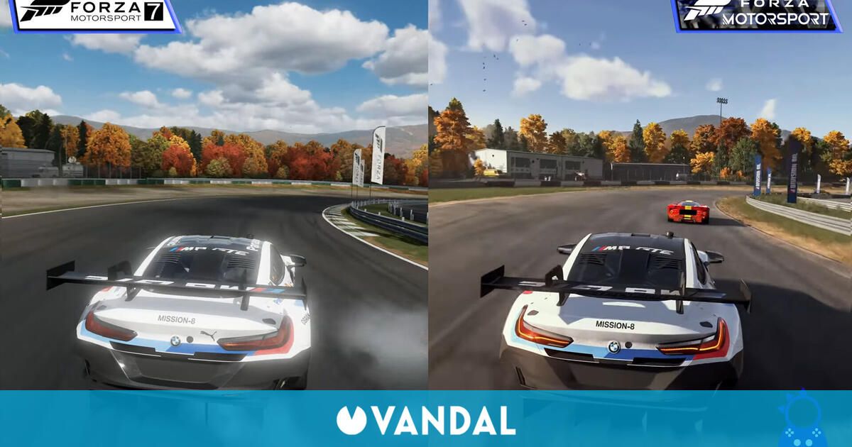 Comparan los gráficos del nuevo Forza Motorsport con la séptima entrega numerada