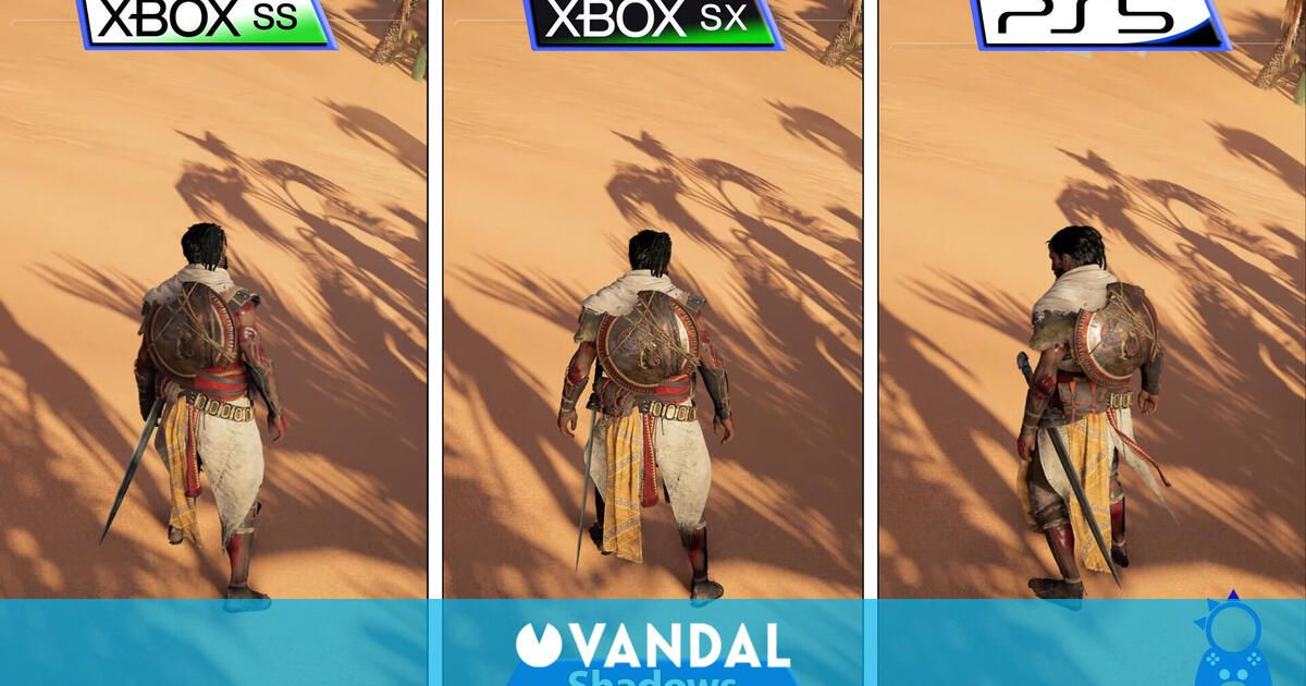 Comparan Assassin’s Creed Origins en PS5 y Xbox Series con el parche para jugar a 60 fps