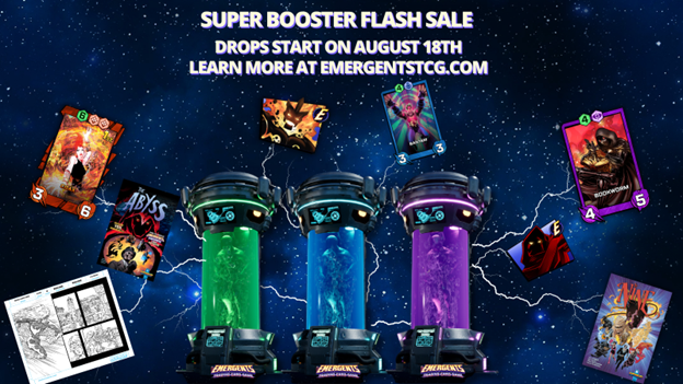 Emergents TCG pasa oficialmente a la versión beta pública con la venta relámpago exclusiva del paquete ‘Super Booster’