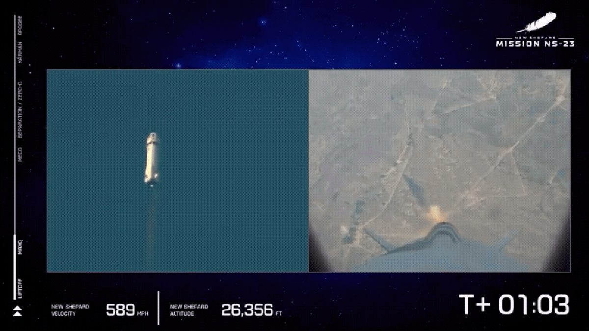 Cohete de Blue Origin sufre anomalía durante misión no tripulada