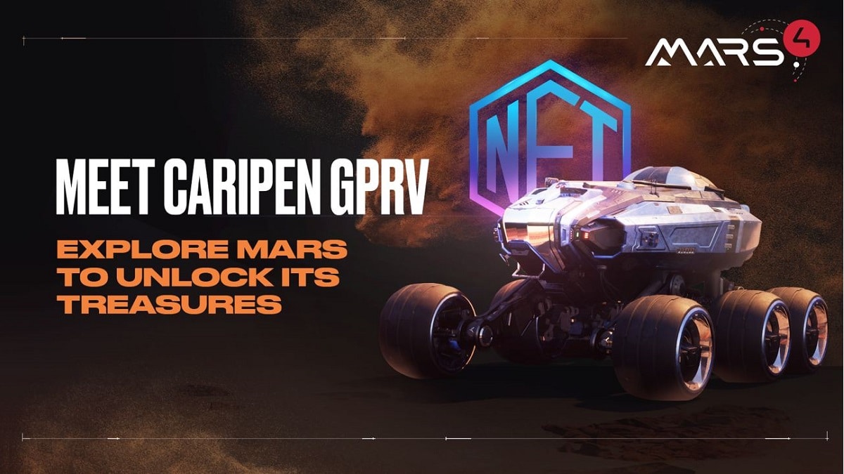 Primer vehículo NFT de Mars4 aterriza en el planeta rojo virtual. Juega, gana y disfruta