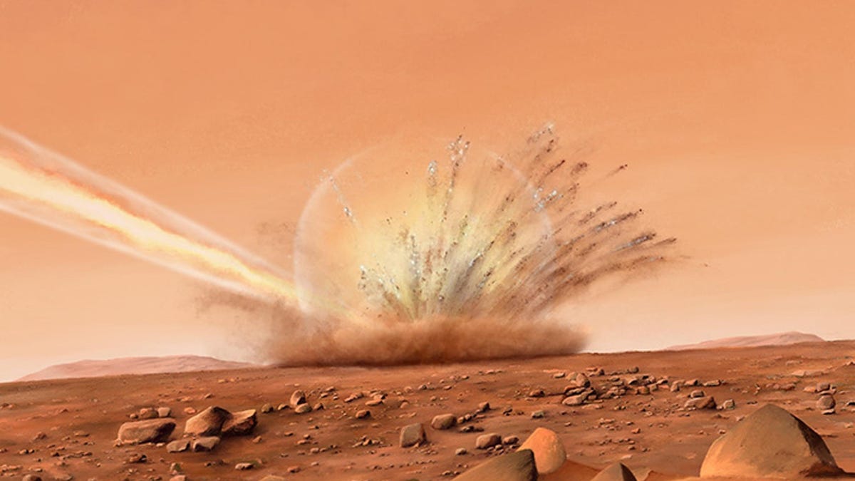 La sonda InSight graba varios impactos de meteorito en Marte