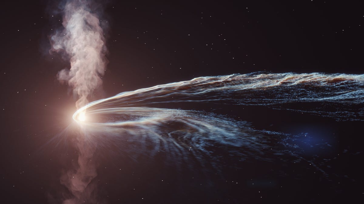 Un agujero negro vomita una estrella años después de tragársela