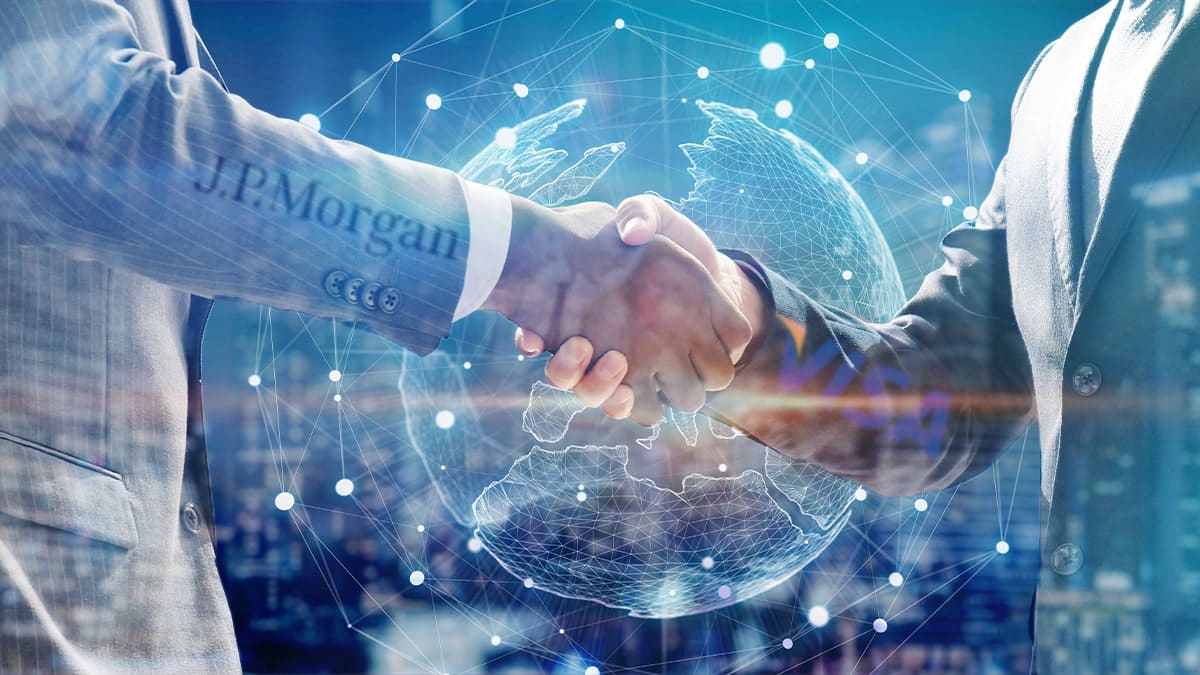 Visa y JP Morgan se asocian para permitir pagos globales, como lo hace Bitcoin