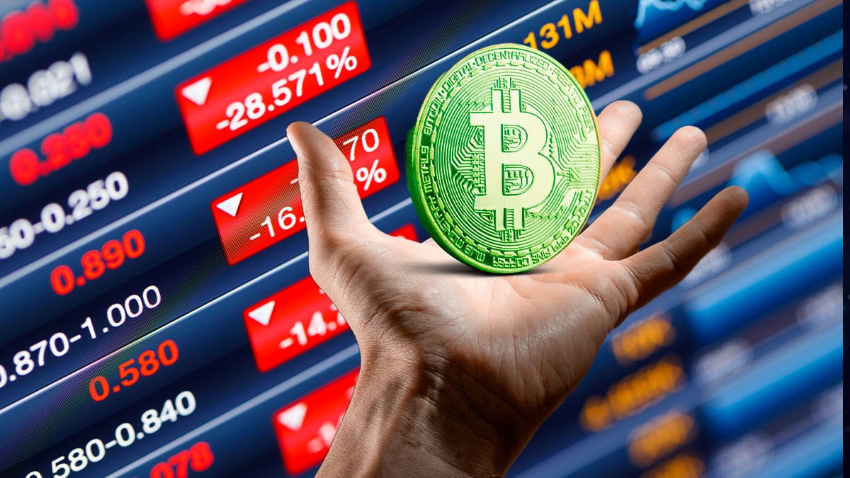caen las acciones, pero el precio de bitcoin se sostiene