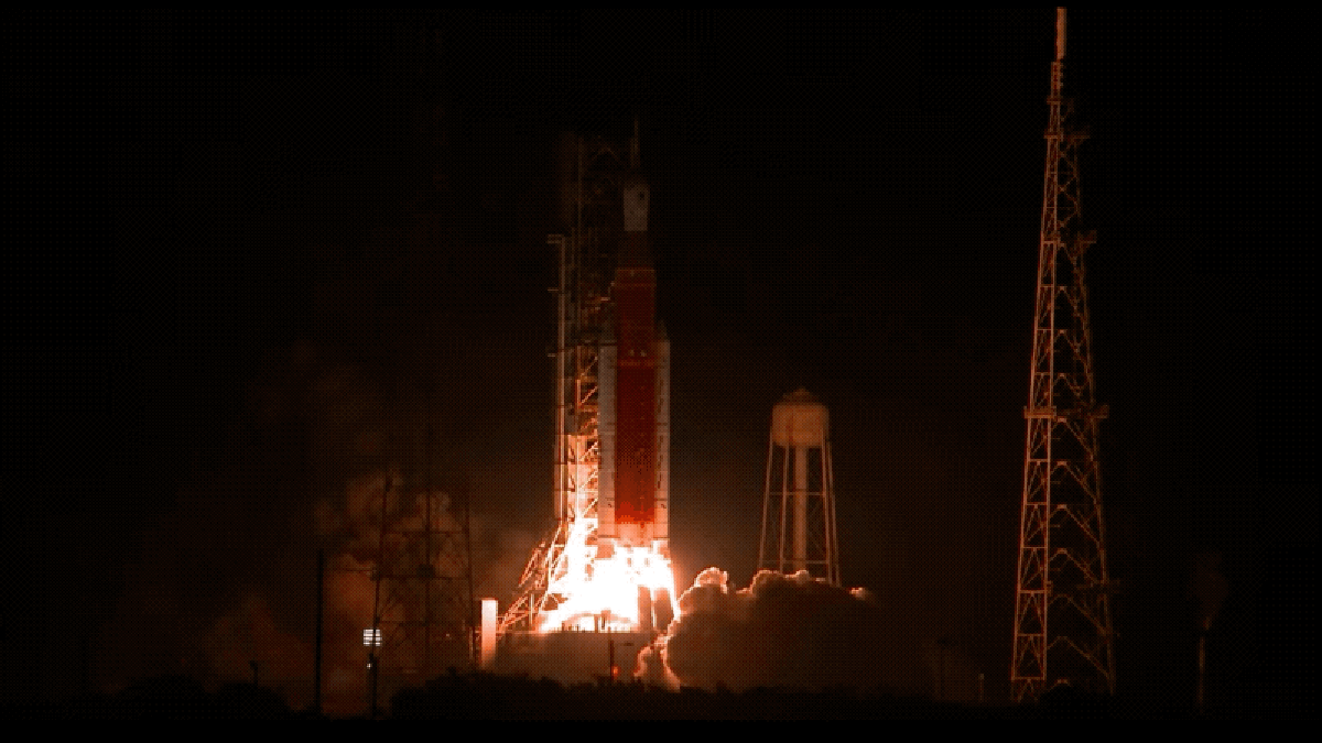 Así se ve el lanzamiento del SLS de la NASA En cámara lenta
