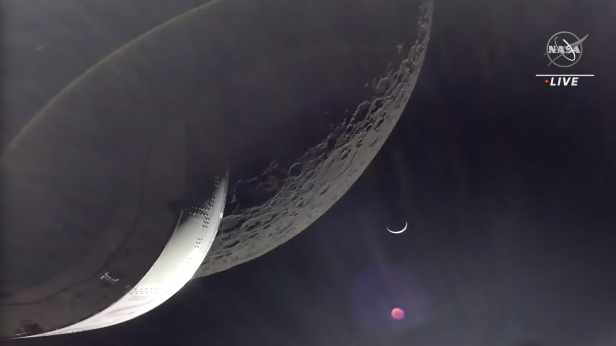 La nave Orion de la NASA hace un último sobrevuelo a la Luna