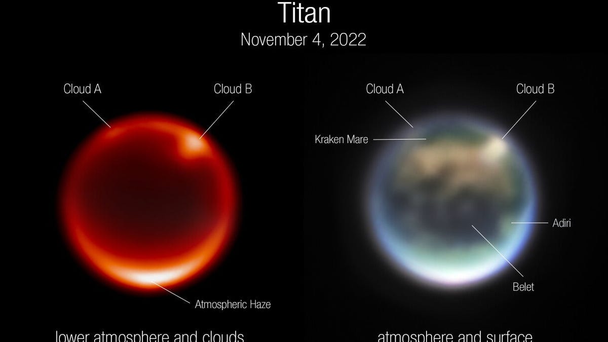 El Telescopio Webb observa la misteriosa luna de Saturno Titán