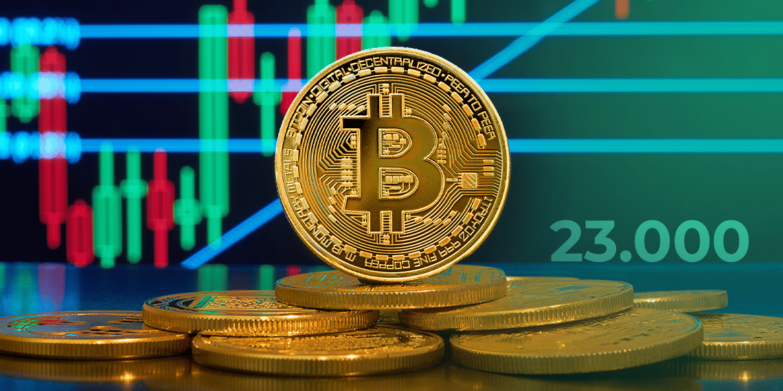 Bitcoin alcanza los USD 23.000 tras 5 meses de mercado bajista