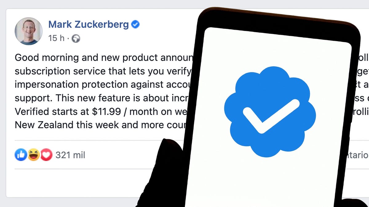 La insignia de verificado de Instagram y Facebook será de pago
