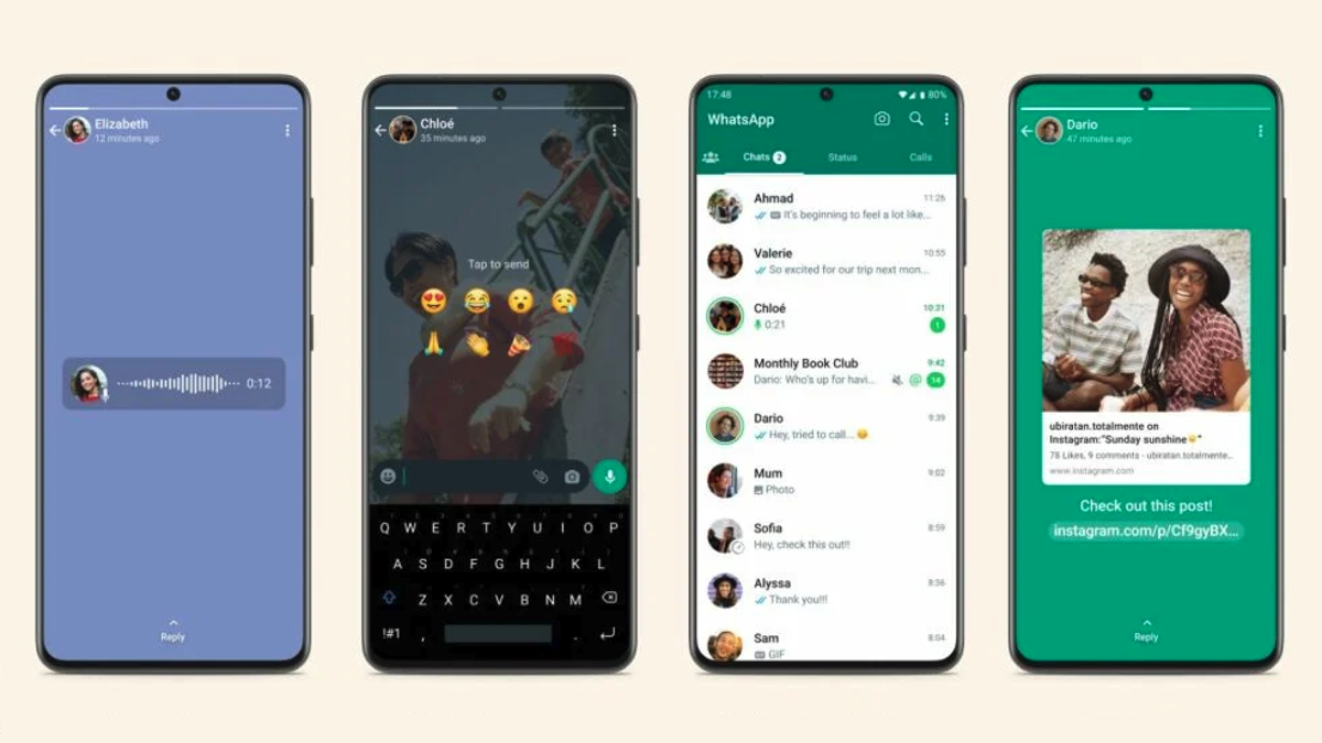 WhatsApp ahora permite usar notas de voz como estados
