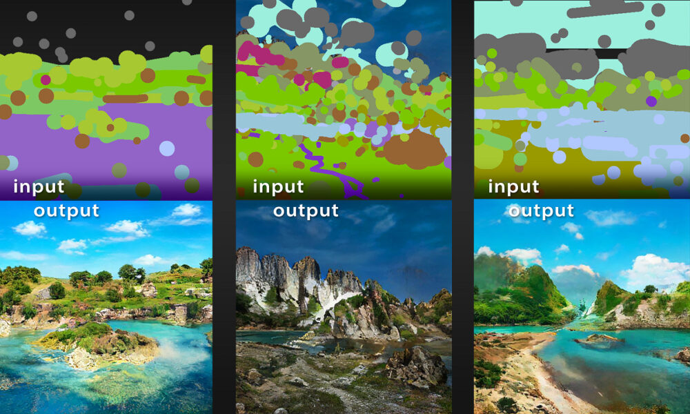NVIDIA Canvas cuenta con una IA que convierte bocetos en mundos 3D