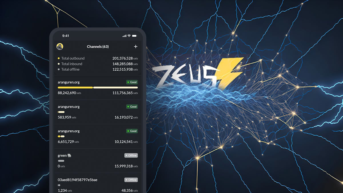 Zeus v7.7 integrará un nodo de la red Lightning en su wallet para móviles