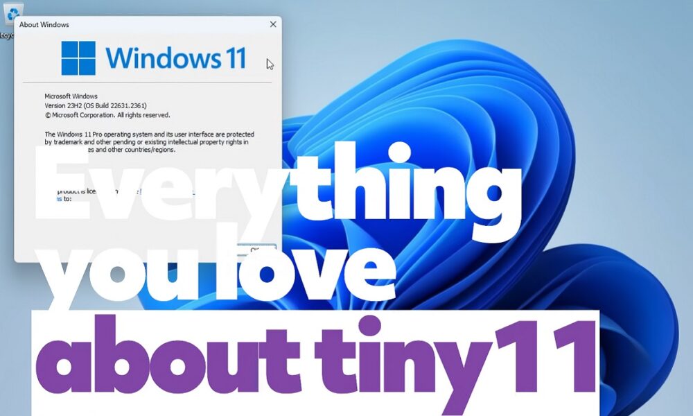 Windows 11 adelgaza a solo 3 GB de espacio gracias a tiny11 Core