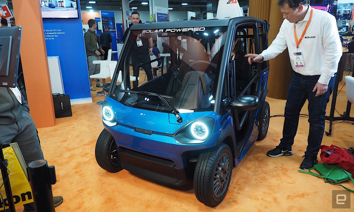 El pequeño vehículo eléctrico de Squad Mobility con energía solar es un sueño para las ciudades pobladas