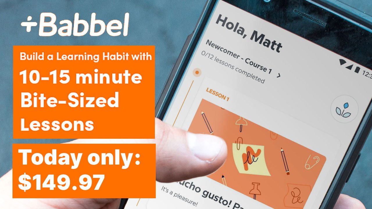 El costo de Babbel cae hoy a $ 149,97 para Lifetime Language Sub
