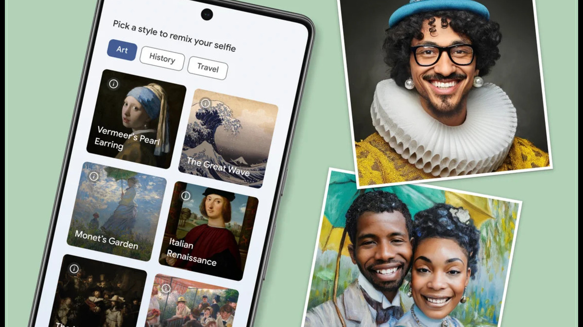 La aplicación Art Selfie 2 de Google transforma tus selfies en estilos artísticos históricos