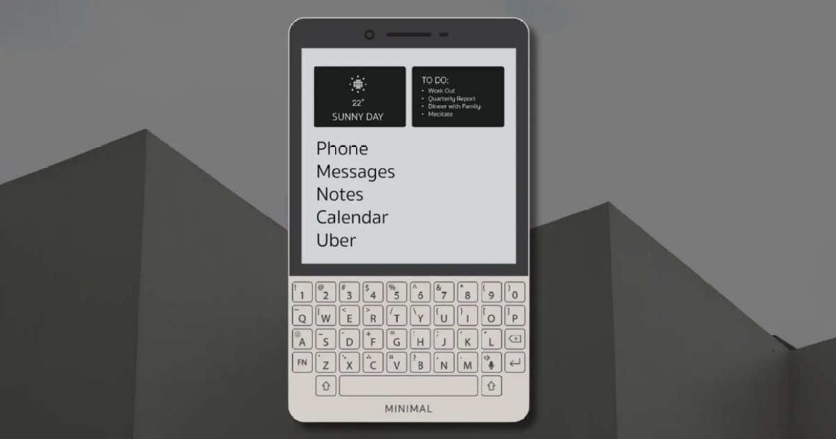 Así es Minimal: el celular de bajísimo perfil con tinta y teclado