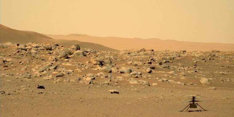 La NASA pierde, y luego recupera, contacto con su histórico helicóptero en Marte
