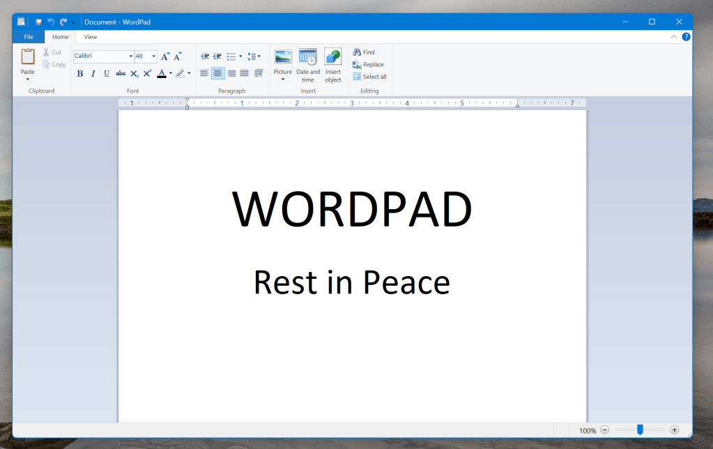 RIP Microsoft WordPad, un pilar de la PC desde Windows 95