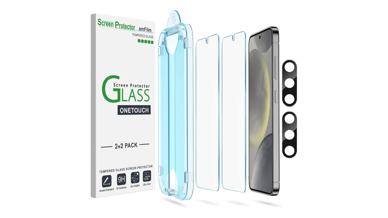 Obtenga un protector de pantalla de vidrio templado de la serie Galaxy S24 por $ 6