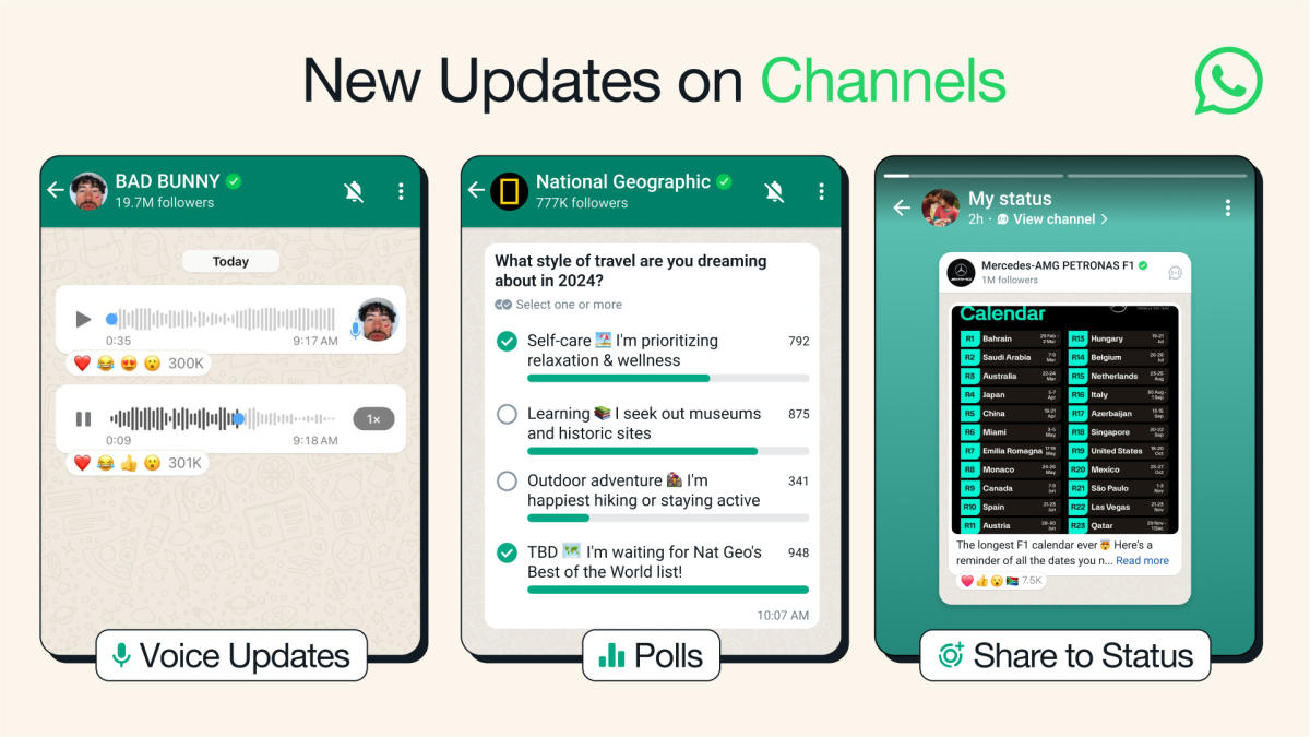 Los canales de WhatsApp ahora permiten a los propietarios enviar mensajes de voz
