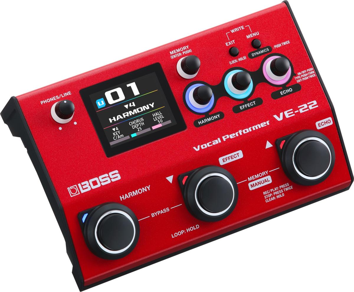 Boss VE-22 Vocal Performer es el último pedal de efectos de alta potencia para cantantes