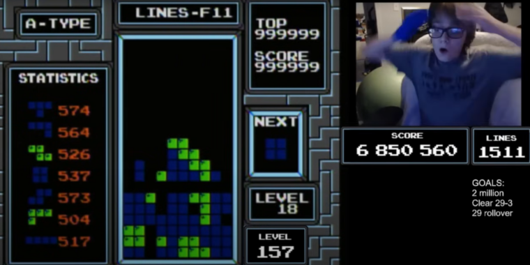 34 años después, un niño de 13 años llega a la “pantalla muerta” del Tetris de NES
