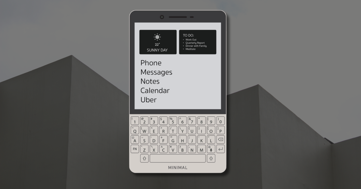 El teléfono minimalista vuelve a lo básico con pantalla E Ink y teclado real