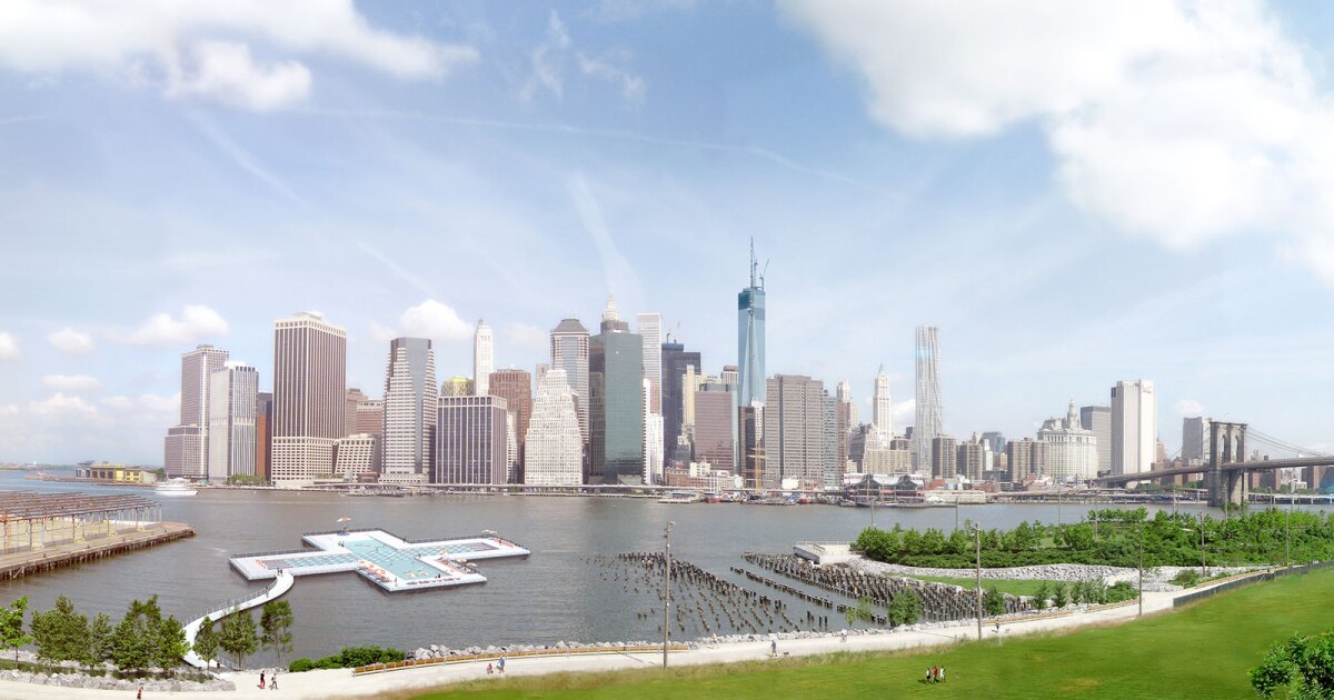 Una piscina con forma de plus ofrecerá a los neoyorquinos un baño más limpio en el río