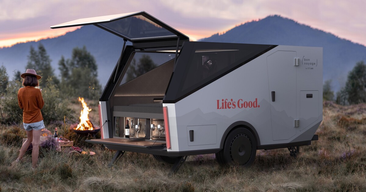 LG llega al CES con un remolque para acampar portátil y de última generación.