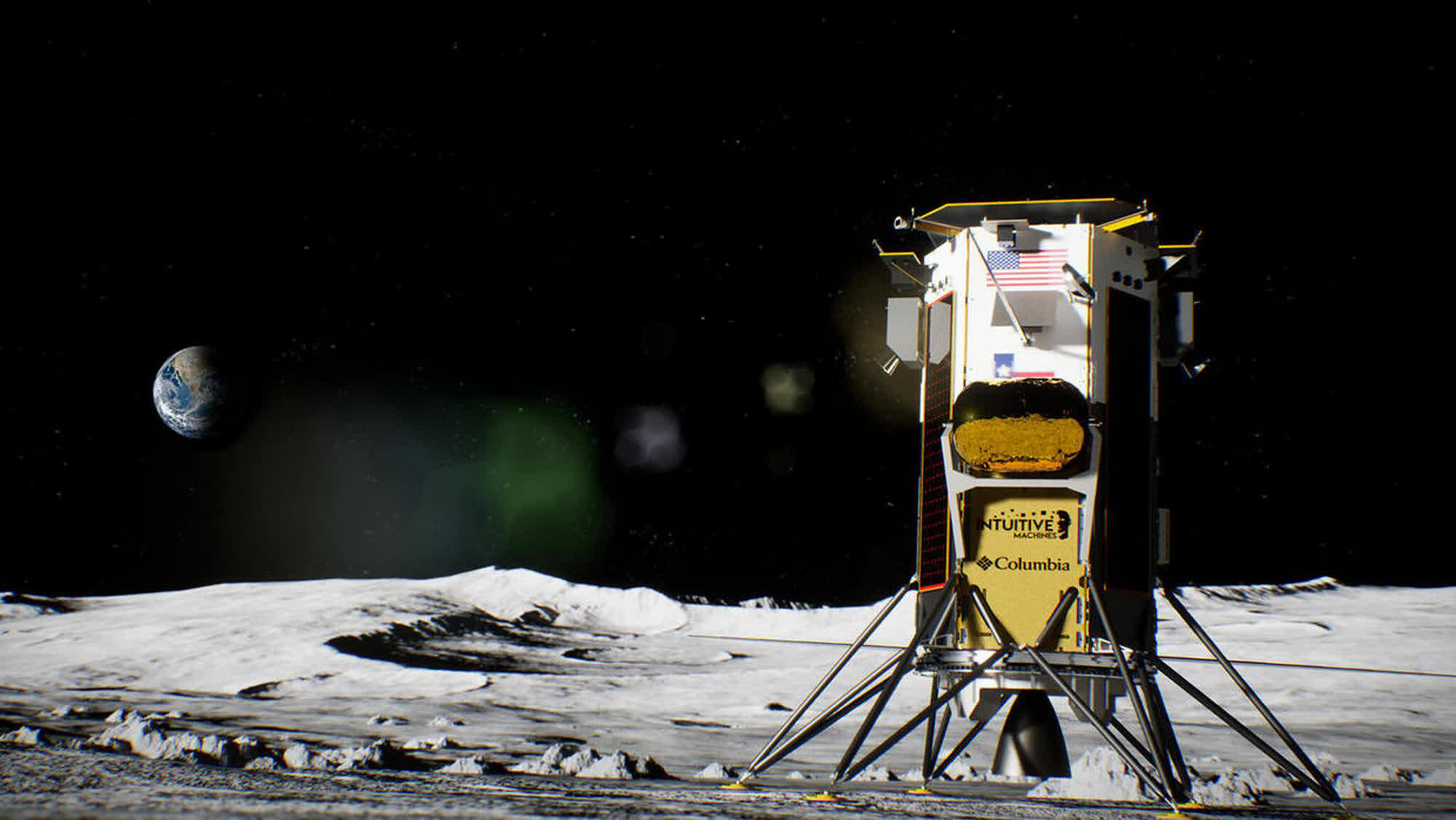 Nave espacial estadounidense aterriza con éxito en la luna por primera vez en más de 50 años