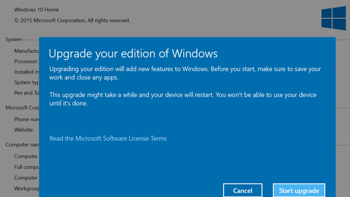 Cómo actualizar la edición Windows Home a Pro