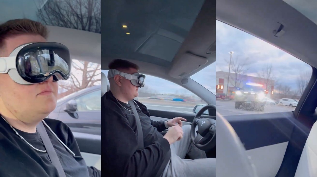 Usuario de Apple Vision Pro arrestado por conducir con auriculares