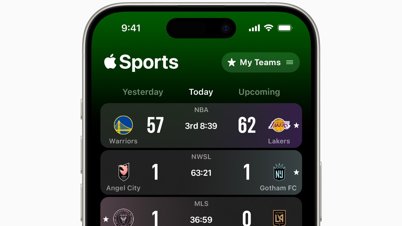 Apple lleva resultados en vivo a la nueva aplicación Apple Sports