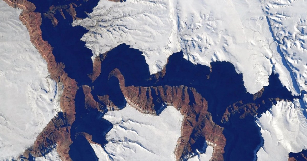 Astronauta captura impresionantes imágenes de un Gran Cañón nevado