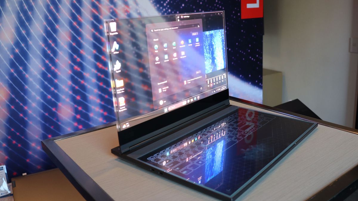 La computadora portátil transparente Project Crystal de Lenovo puede ser la computadora más genial que difícilmente verás este año