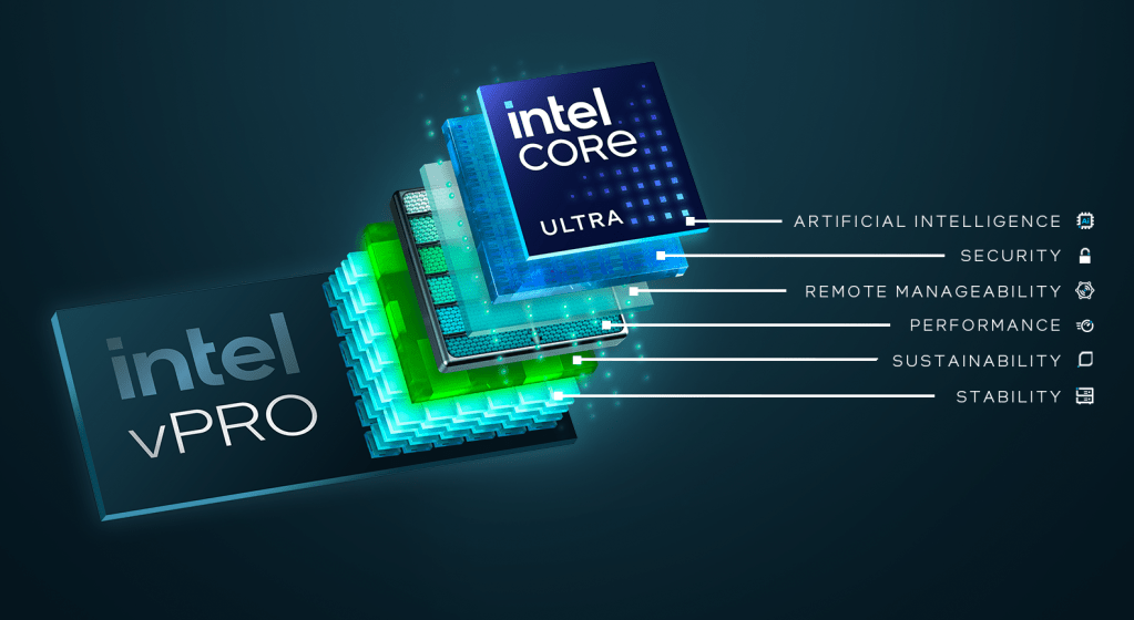 Sólo el Core Ultra de Intel es lo suficientemente bueno para las computadoras portátiles vPro